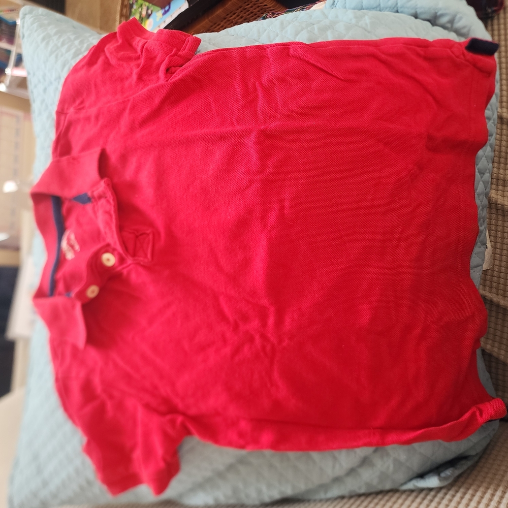 *nd Arizona Jean Co. Boys Sz 6 Ss Red Polo Shirt - Must Be Bundled To Buy
